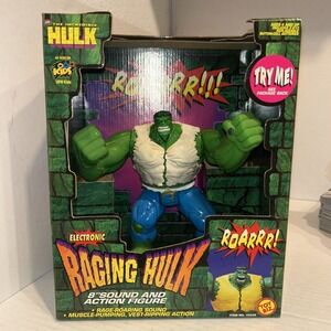 Vintage Incredible Raging Hulk 8" Electronic Figure Sound 1997 Marvel ToyBiz NIB